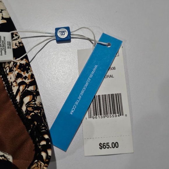 Bleu Rod Beattie Walk On The Wild Side Draped Hi Waist Swim Bottom - Picture 5 of 8